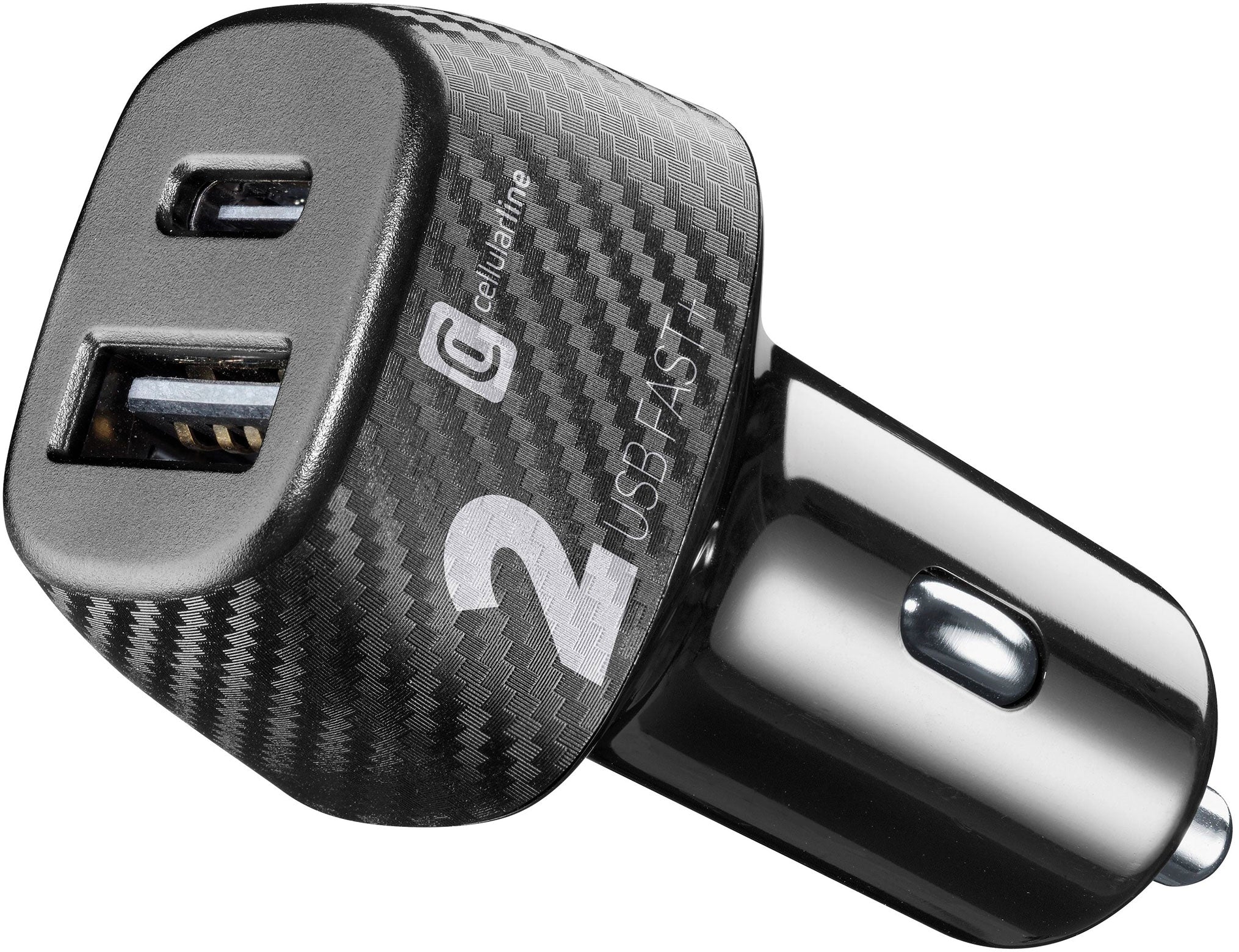 Cellularline USB-C & USB-A billader 12/24V 20W