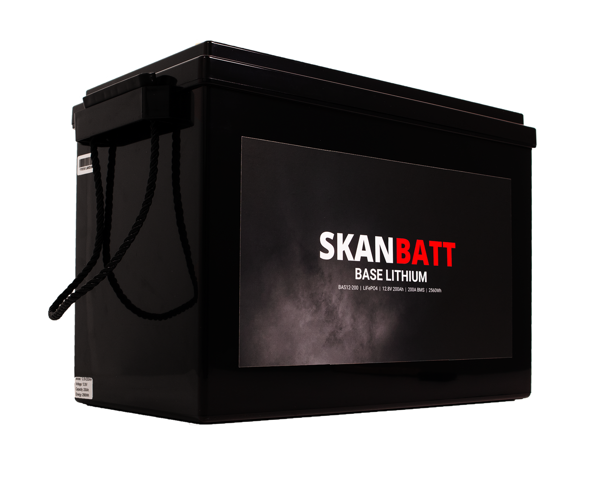 SKANBATT Base Lithium - 12V 200Ah 200A BMS