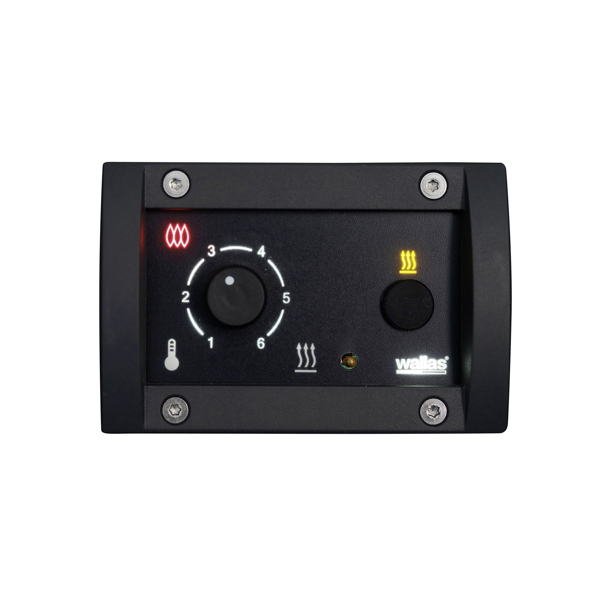 Diesel- og parafinovn Wallas 40 antrasitt m/33 liters tank og fjernstarter