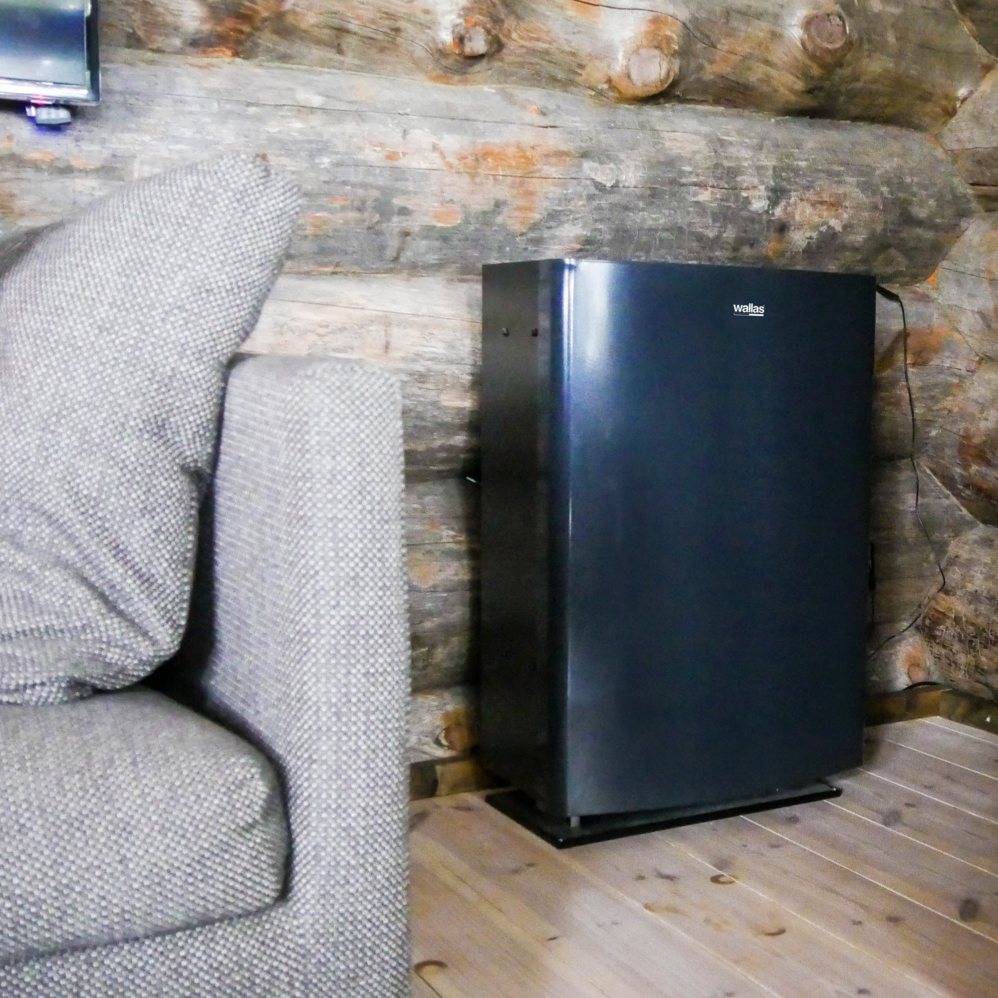 Diesel- og parafinovn Wallas 40 antrasitt m/33 liters tank og fjernstarter