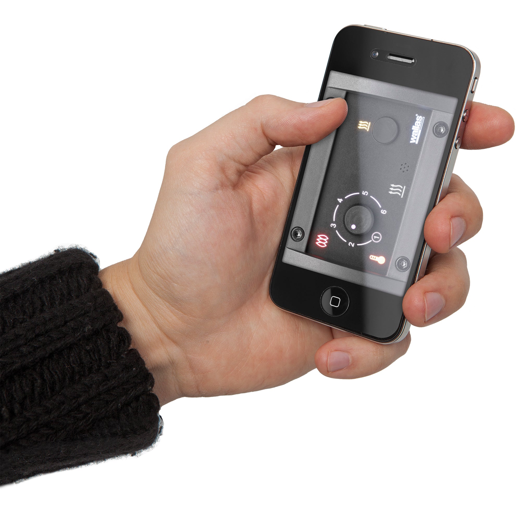 Diesel- og parafinovn Wallas 40 antrasitt m/33 liters tank og fjernstarter