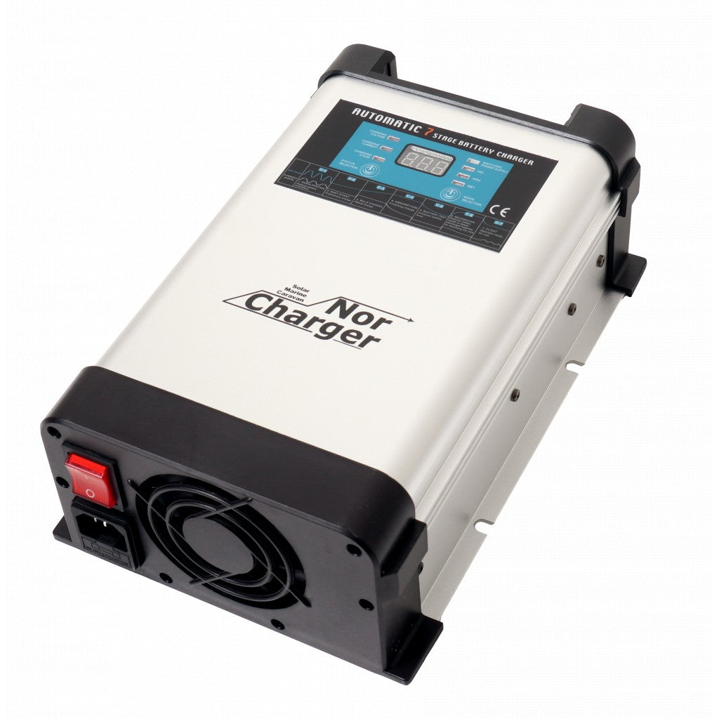 NOR CHARGER Pro Serie Elektronisk Batterilader 12V 40A - 2 Kanaler