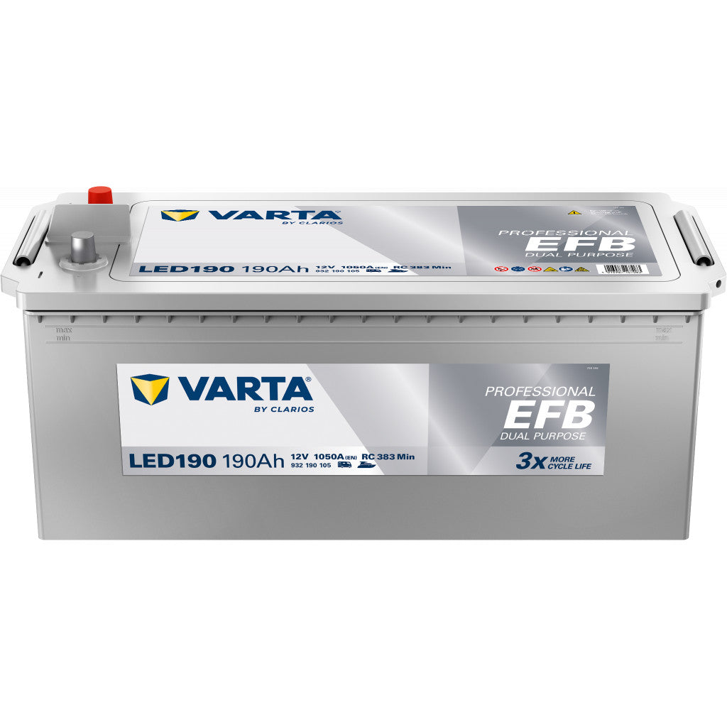 VARTA Fritidsbatteri EFB Batteri 12V 190AH 1050CCA