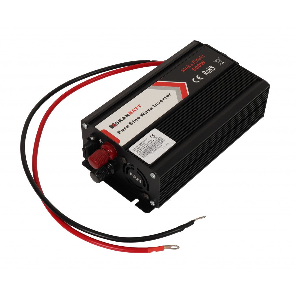 SKANBATT Inverter 12V 600W Ren Sinus