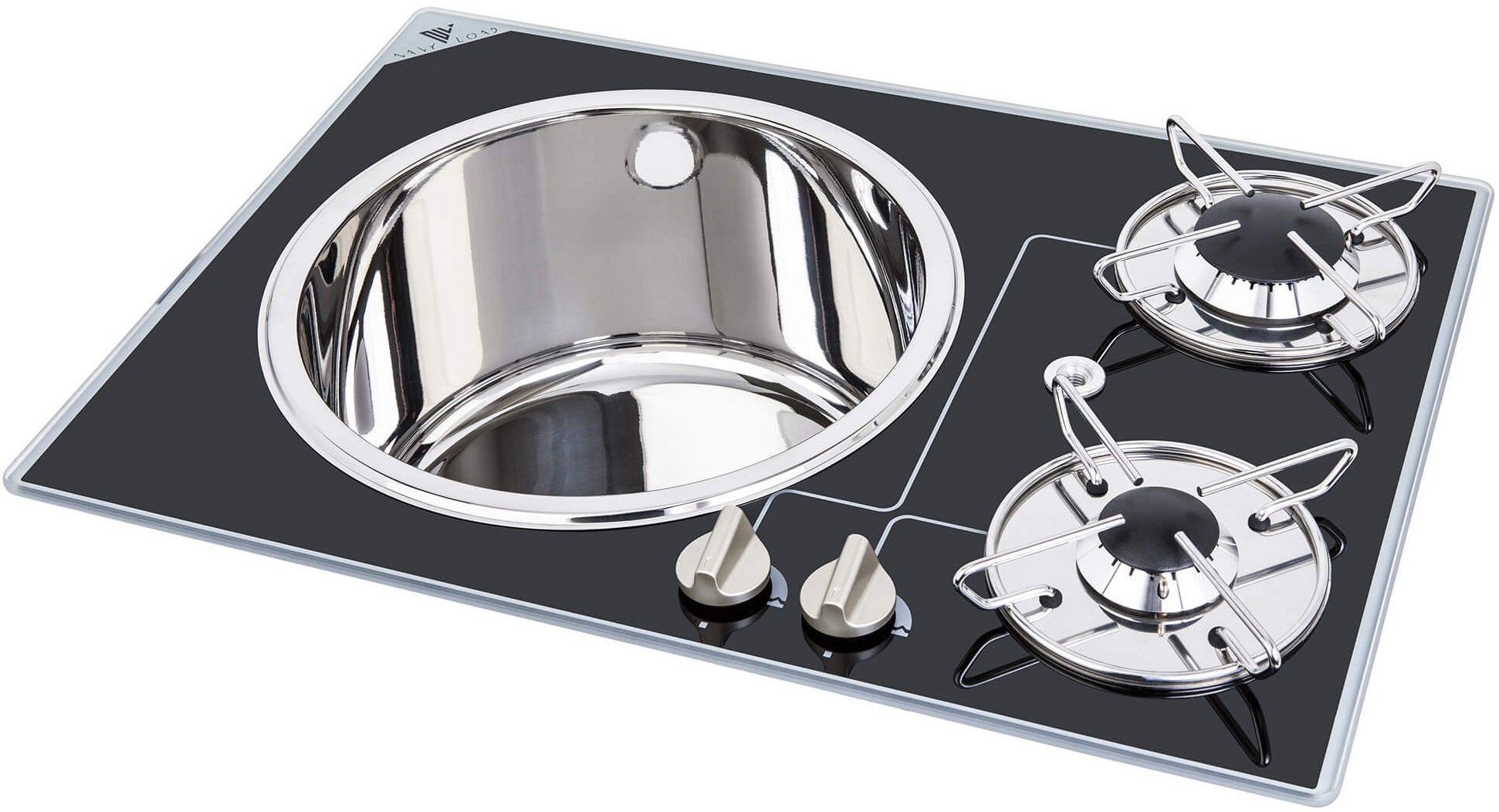 NavyLoad Glass Hob 2 Sink gasskoketopp m/vask