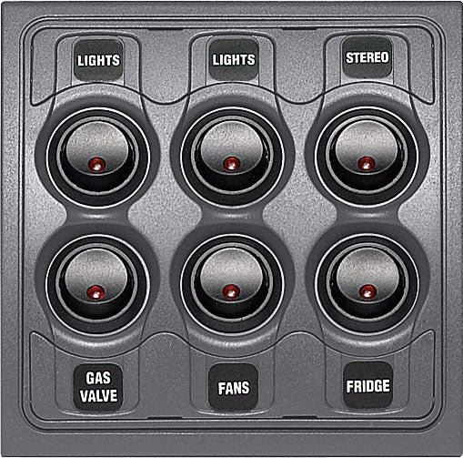 Bryterpanel 6 brytere Contour - BEP