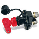 Hovedstrømbryter med uttakbar nøkkel, rød - Quick