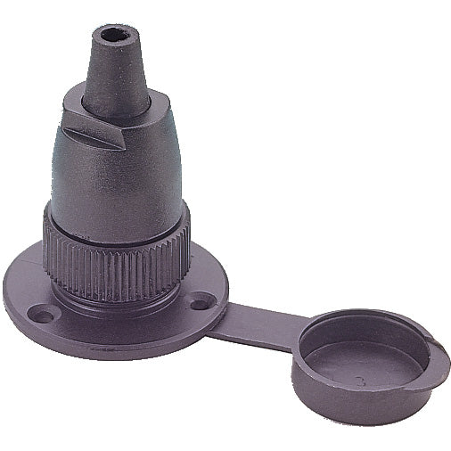 Dekkskontakt m/lokk sort 4 poler