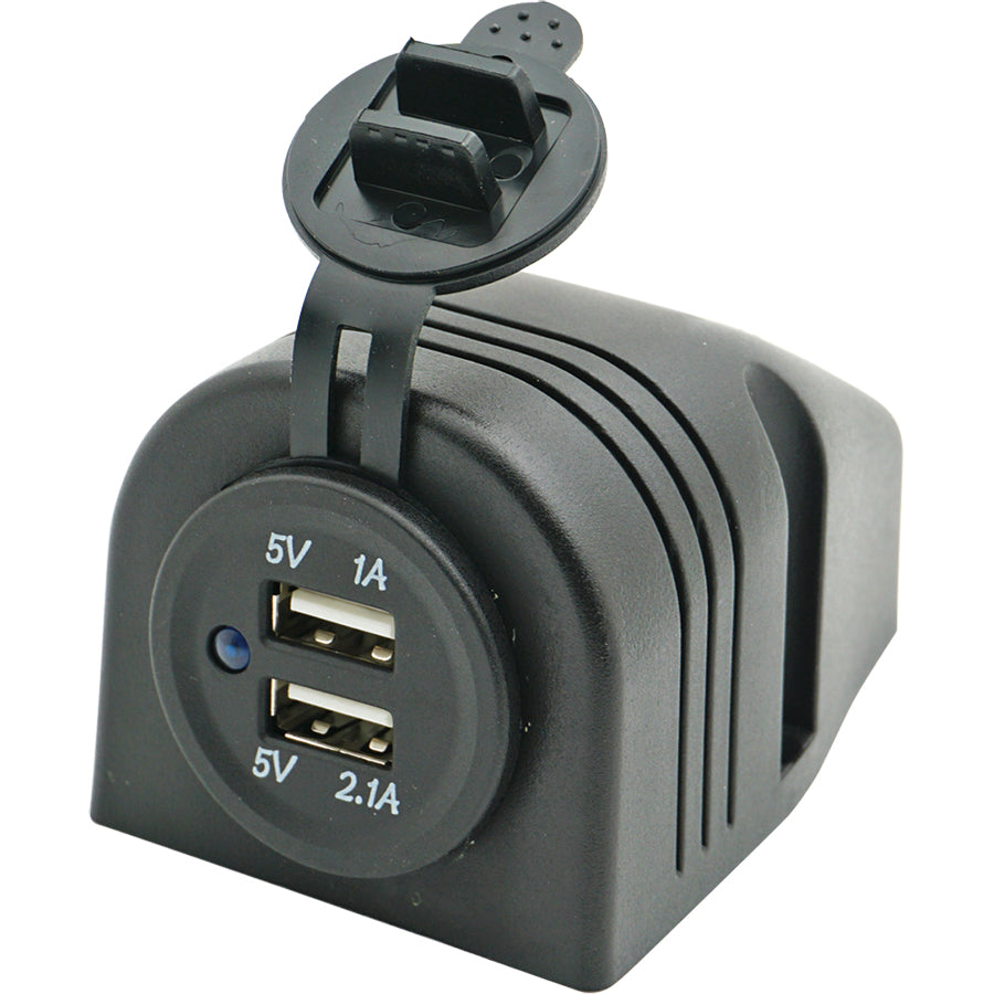 USB uttak- dobbel, utenpåliggende
