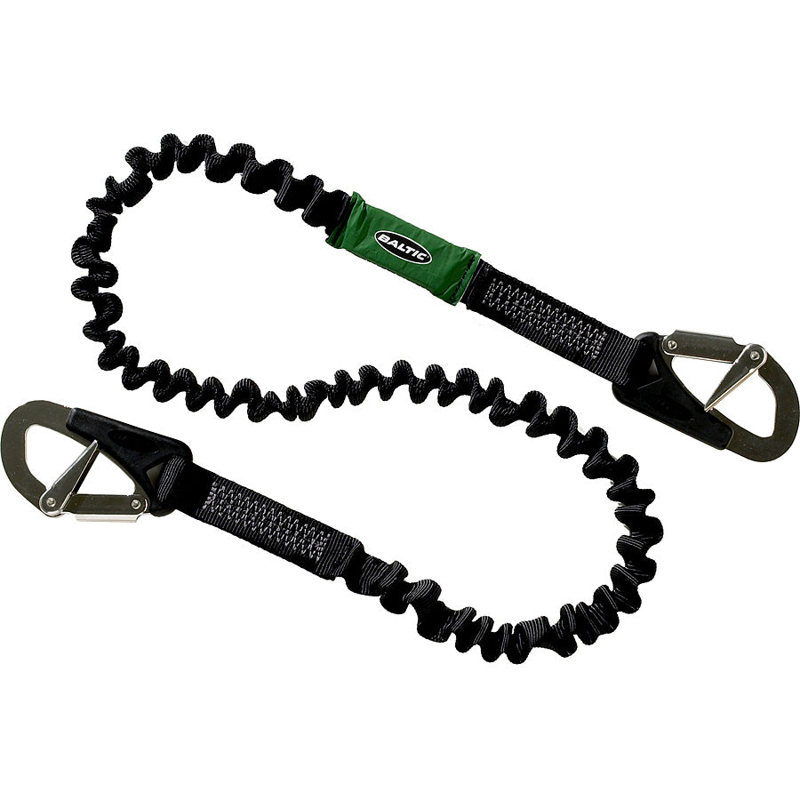 Sikkerhetsline, elastisk, 2 kroker, 2 m - Baltic