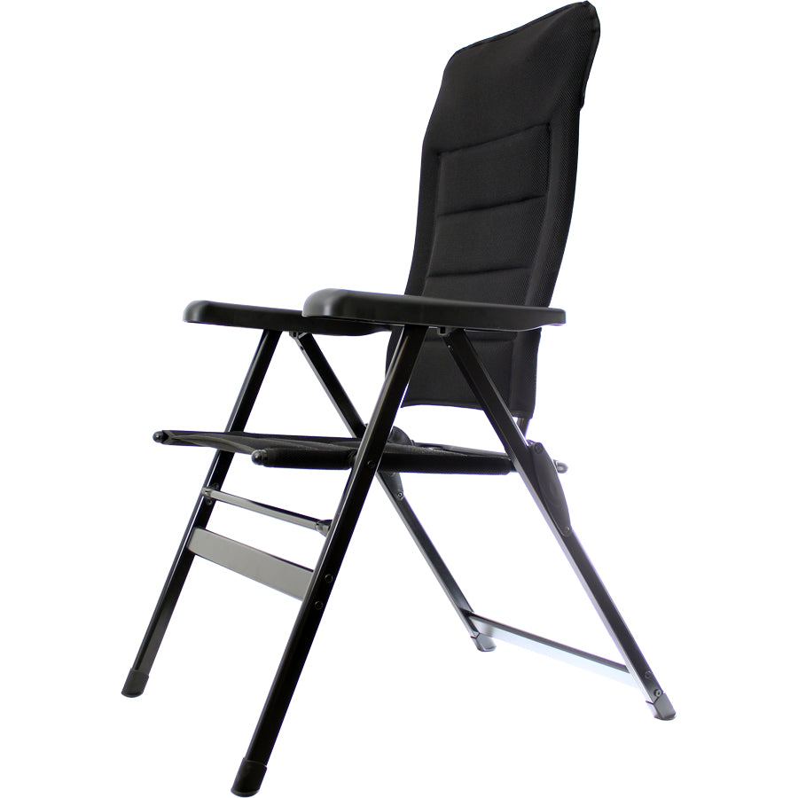 Stol m/høy rygg og polstring - sort