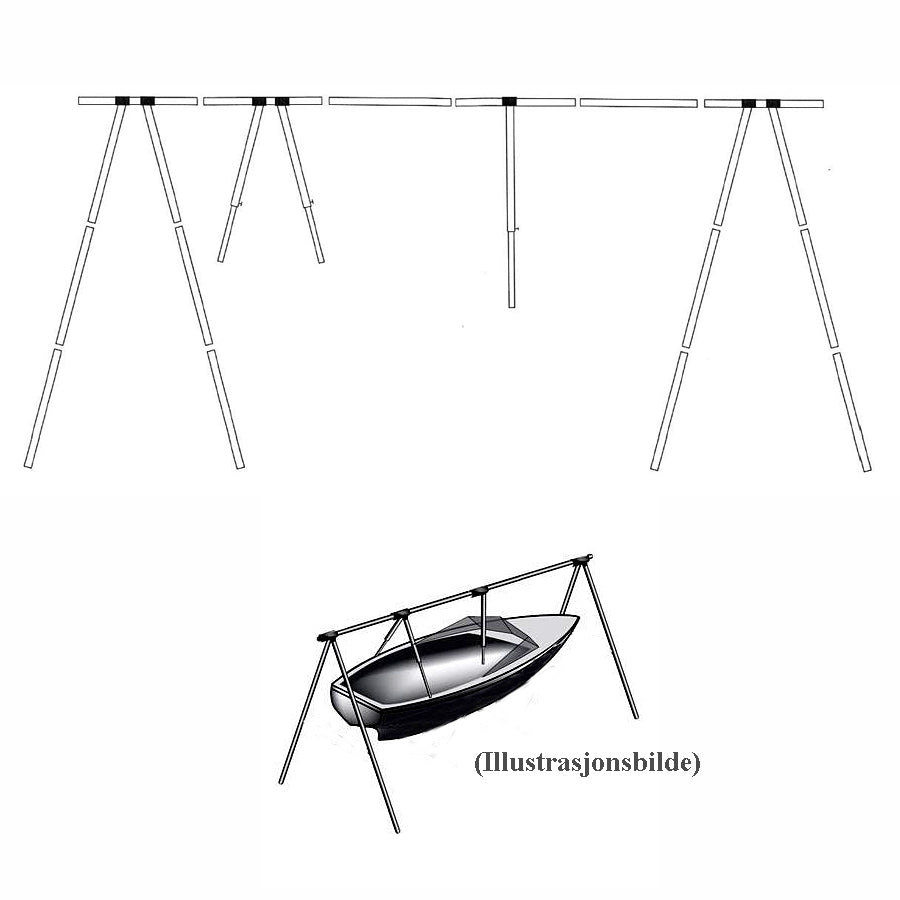 Bakkestativ i aluminium m/bag