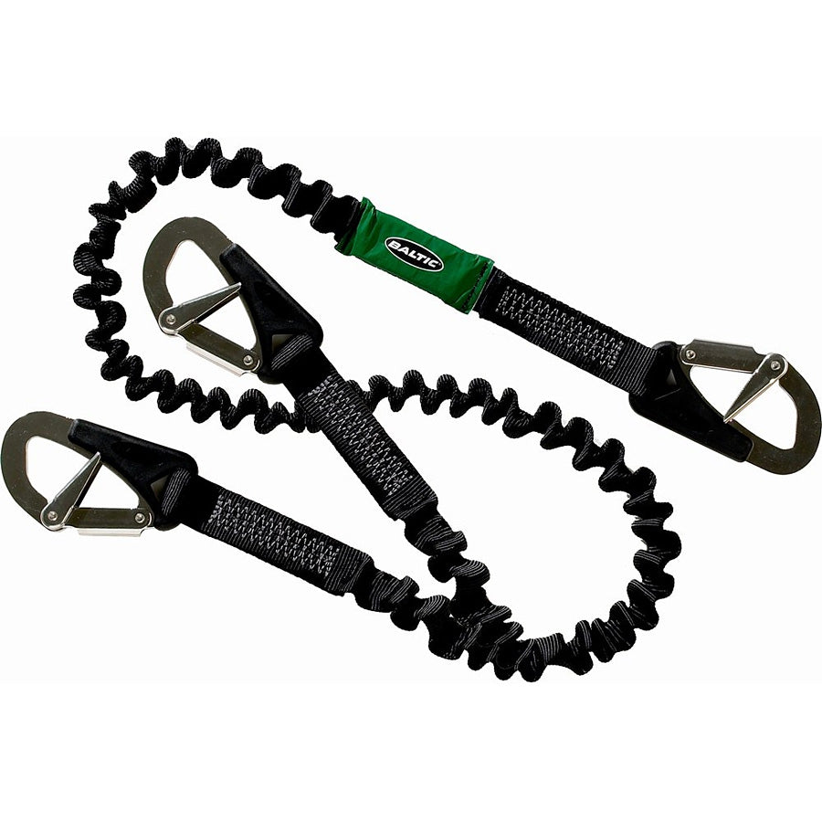 Sikkerhetsline, elastisk, 3 kroker, 2 m - Baltic