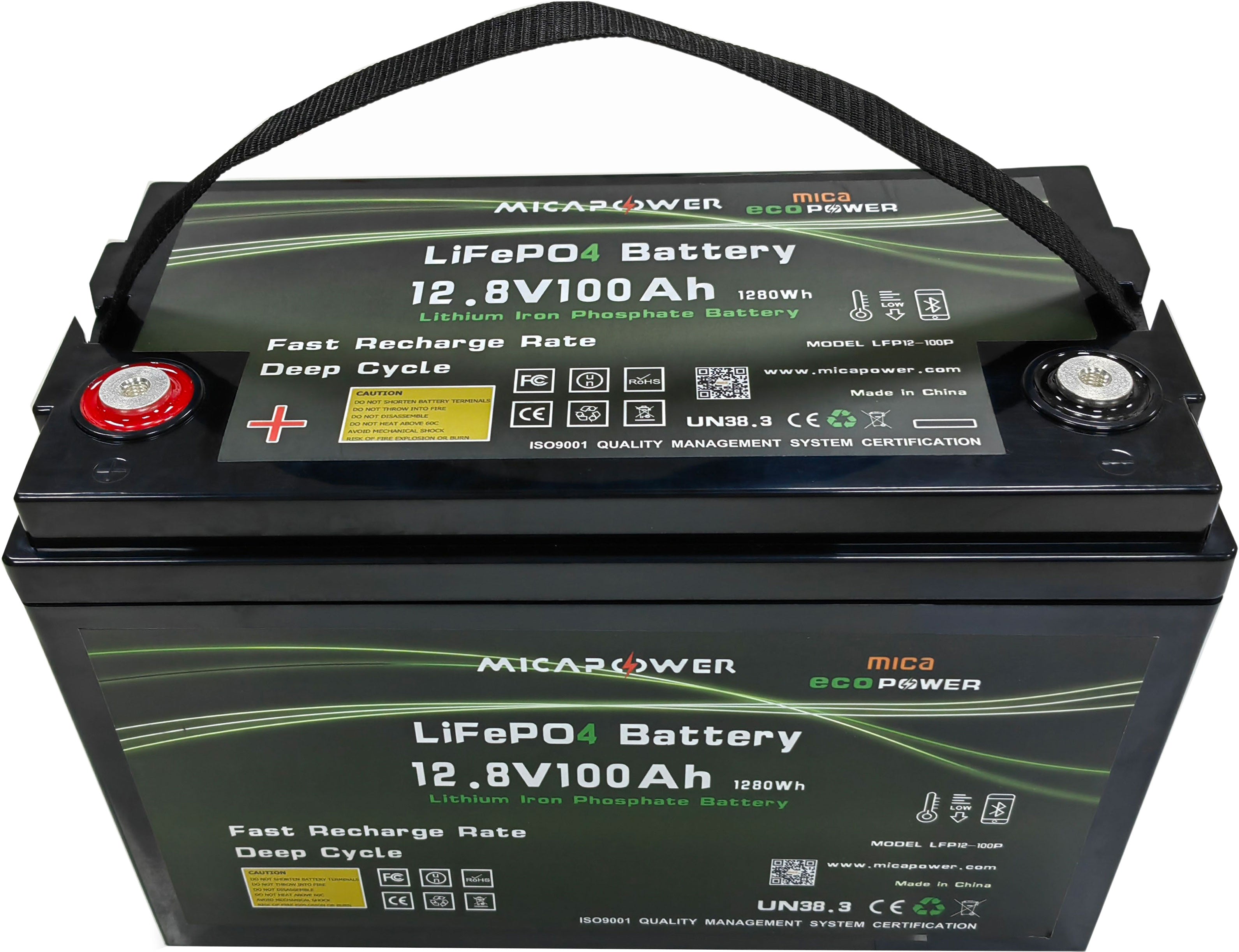 Litiumbatteri PRO m/varme og bluetooth 12V 100Ah