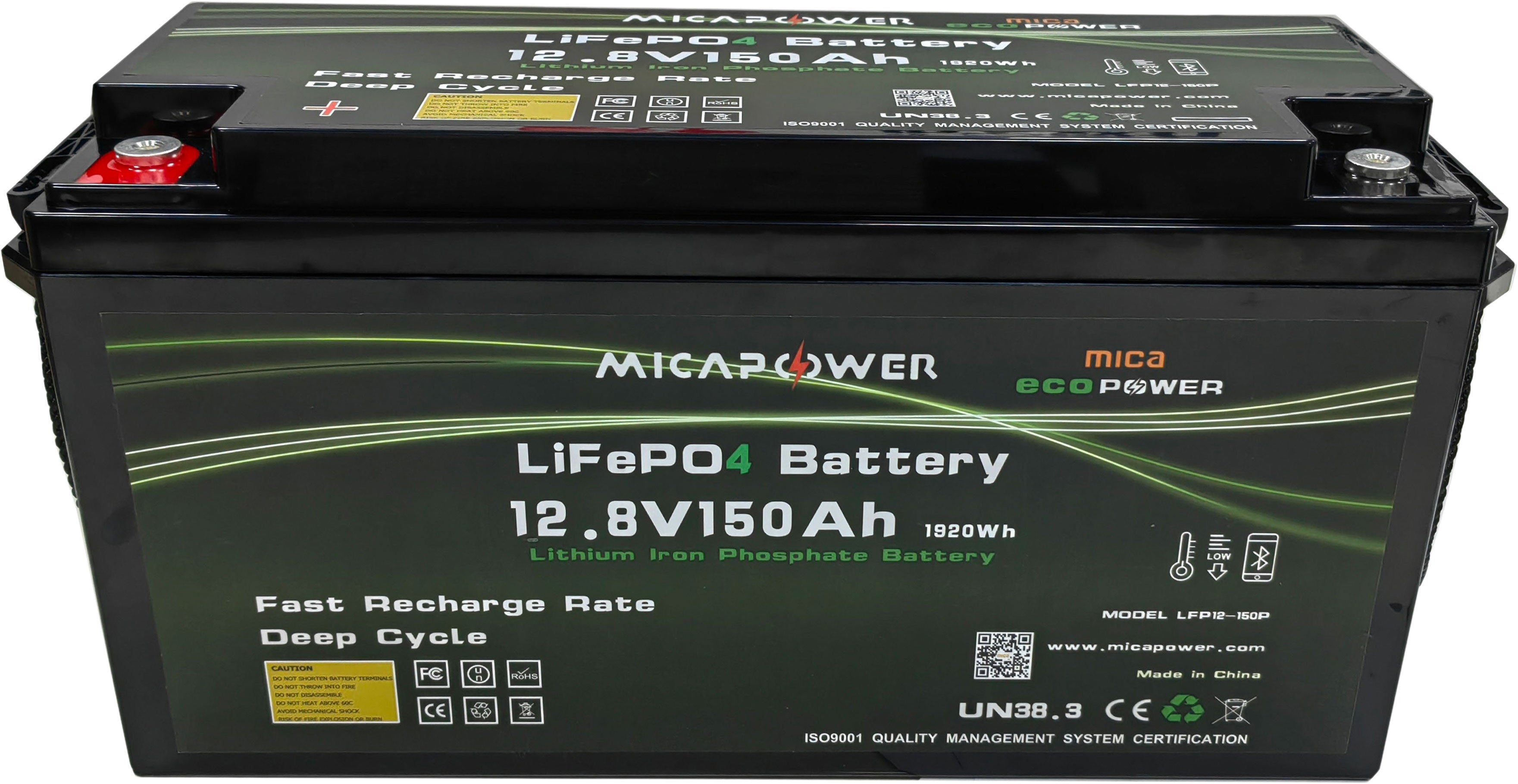 Litiumbatteri PRO m/varme og bluetooth 12V 100Ah