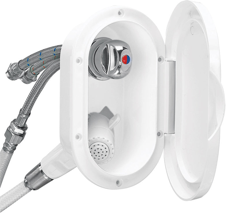 Dusjboks m/lokk 3 meter slange chrome