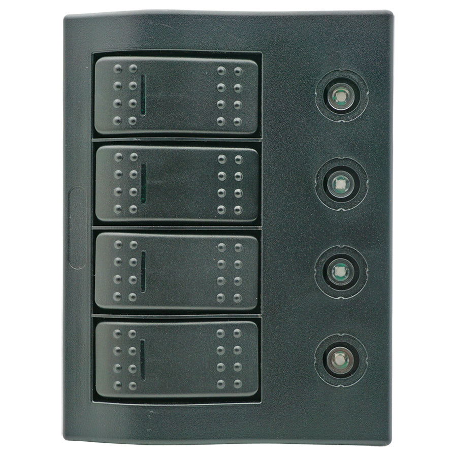 Bryterpanel med sikringer og LED lys