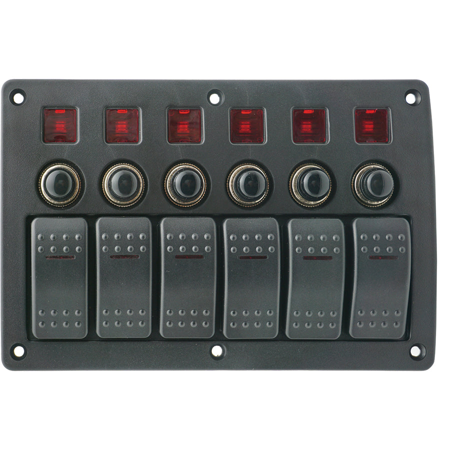 Bryterpanel med automatsikringer 12V/24V