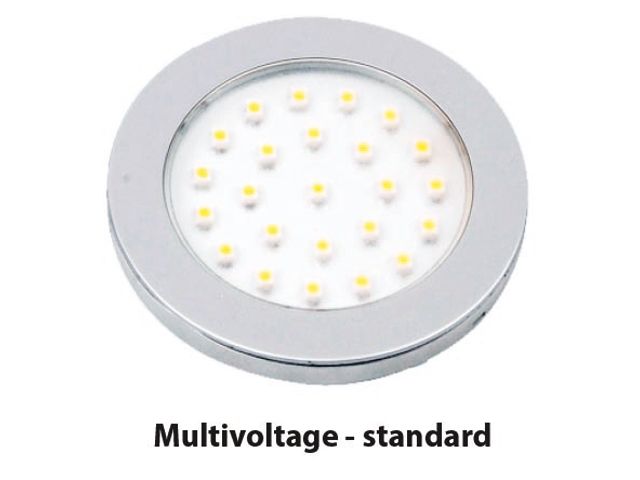 LED downlight innfell. 10-30V varmhvit