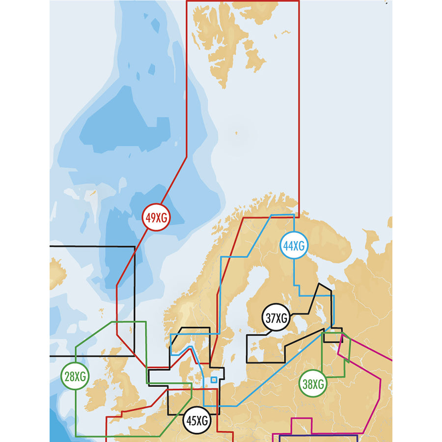 Kart Navionics+, valgritt område SD/CF