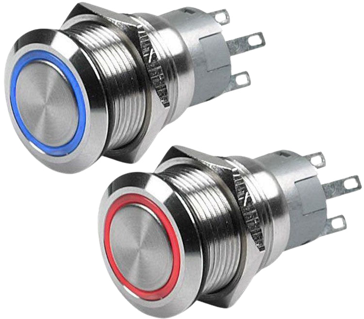 Hella LED bryter i rustfritt stål