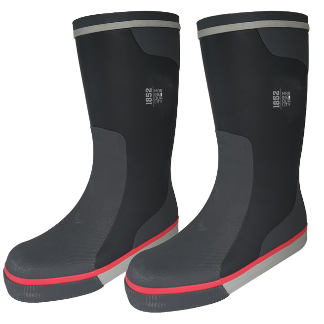 Gummistøvler grå m/lysegrå kort - 1852