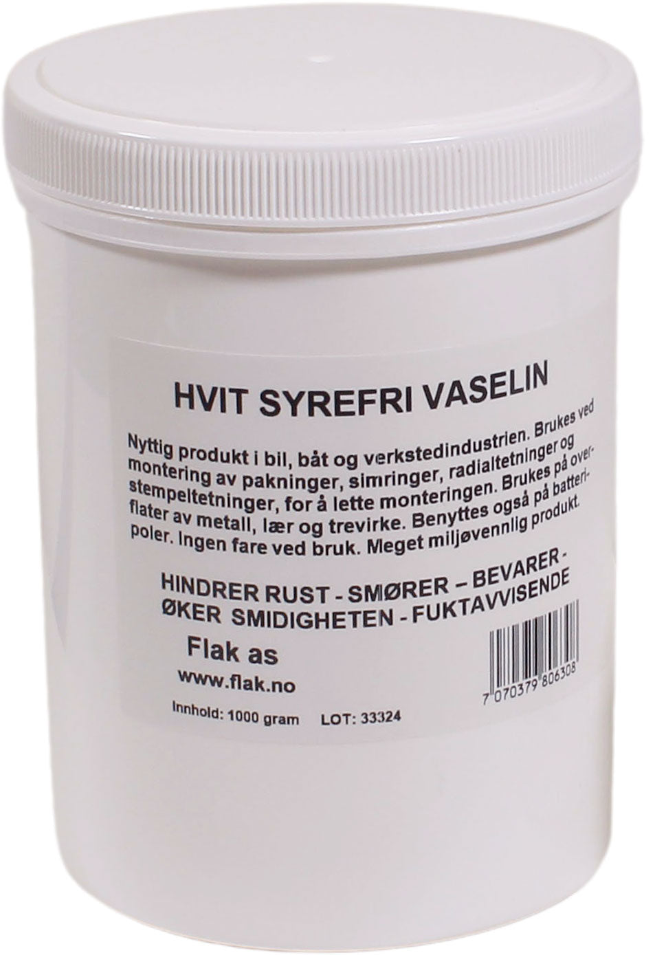 Vaselin Hvit Syrefri