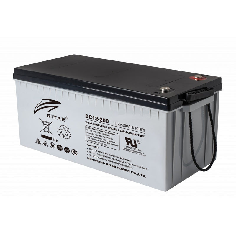 RITAR AGM Deep Cycle Batteri 12V 200AH C10