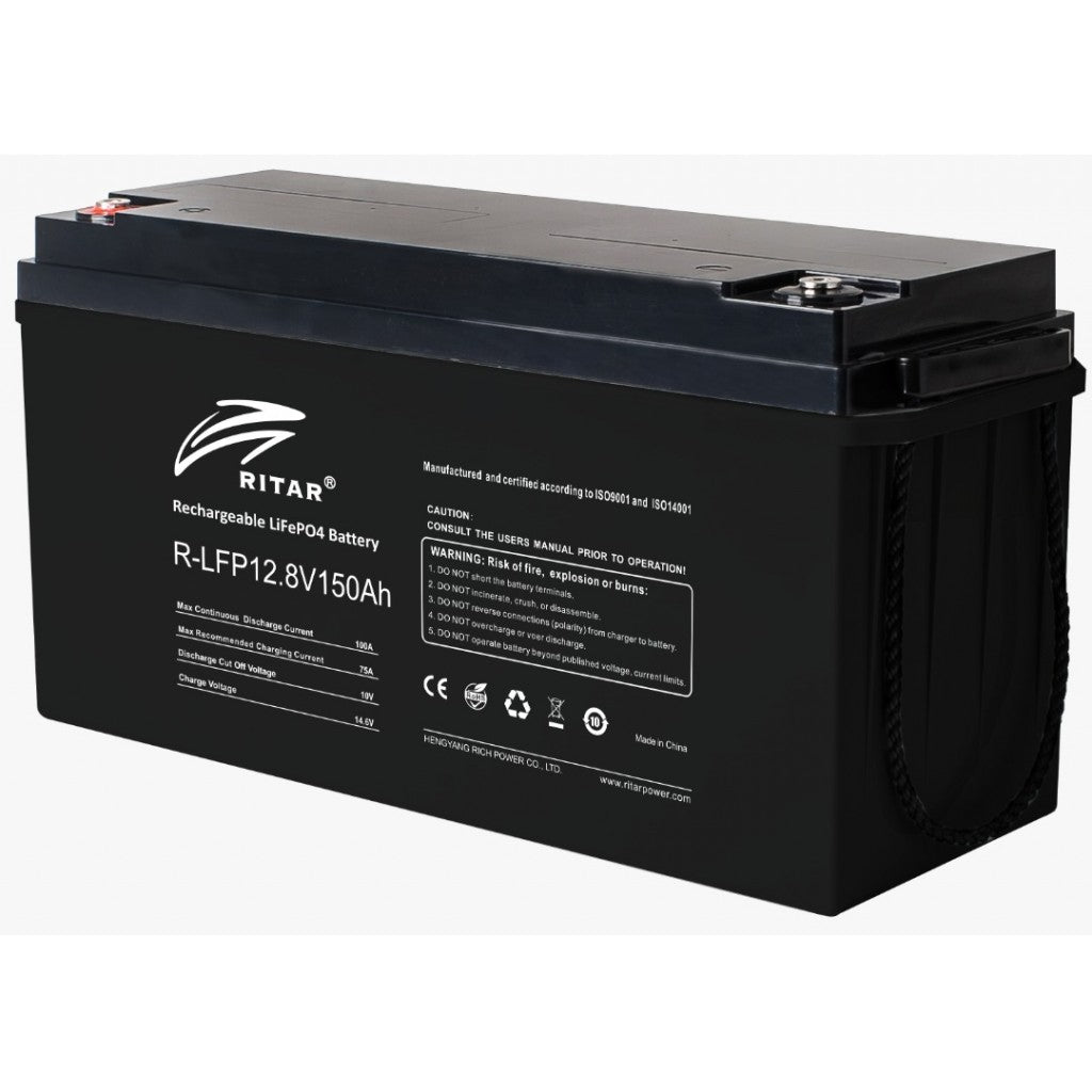 RITAR Lithium Batteri 12V 150Ah BMS 100A
