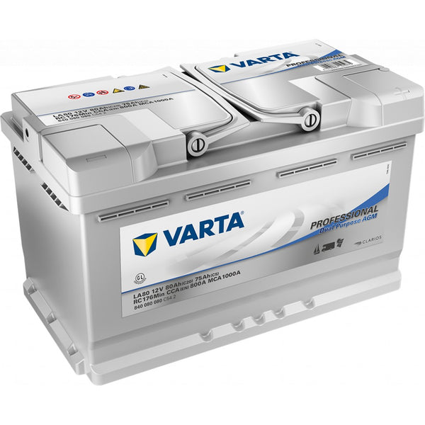 VARTA Fritidsbatteri AGM Batteri 12V 80AH 800CCA