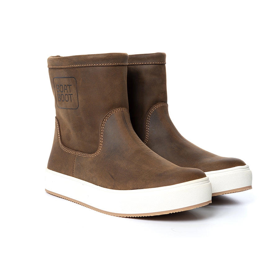 BOATBOOT - LOWCUT LEATHER BROWN