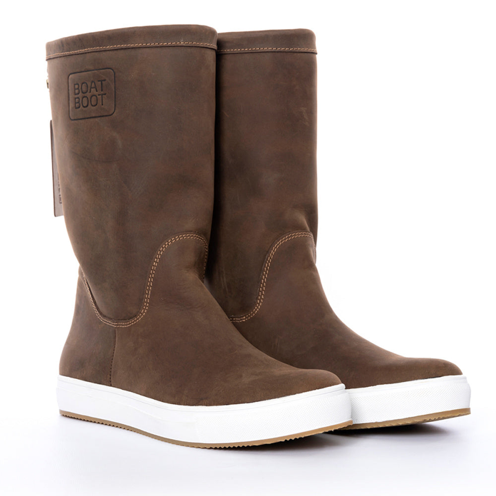 BOATBOOT - HIGH CUT NONLACE LEATHER BROWN