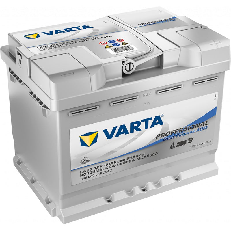 VARTA Fritidsbatteri AGM Batteri 12V 60AH 680CCA