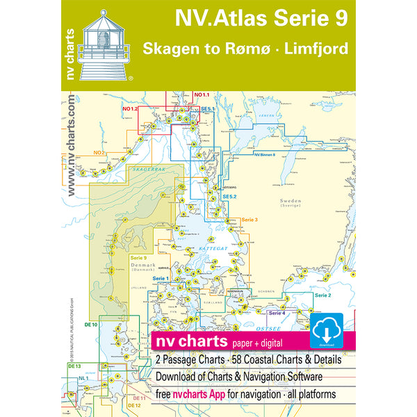 Kart kombi Atlas Serie 9 Skagen til Rømø-Limfjord