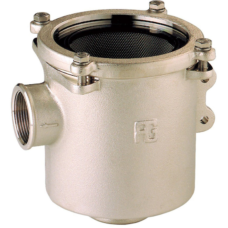 Sjøvannsfilter messing 3" m/sidefeste