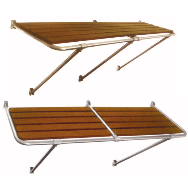 Badeplattform, syrefast/teak, 230 x 55 cm