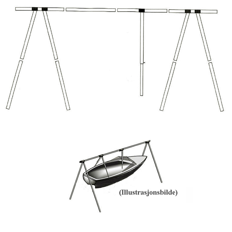 Bakkestativ i aluminium m/bag