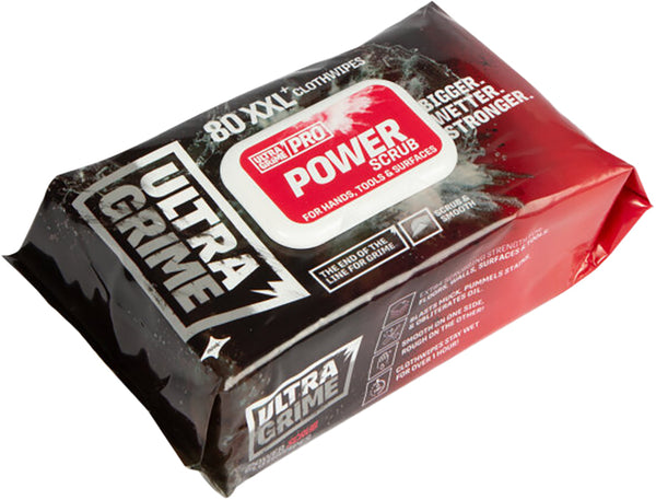 Ultragrime Power Scrub Wipes 80 pack