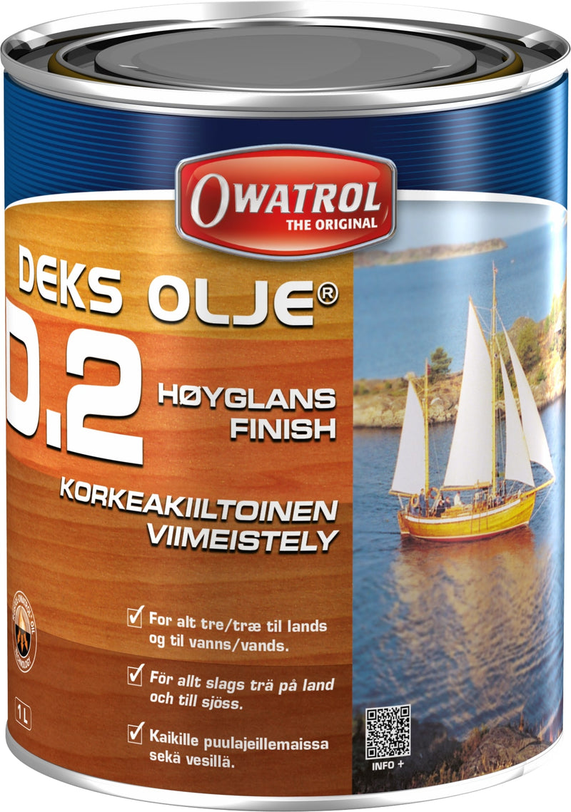 Owatrol Deks Olje D2 høyglans 1 liter